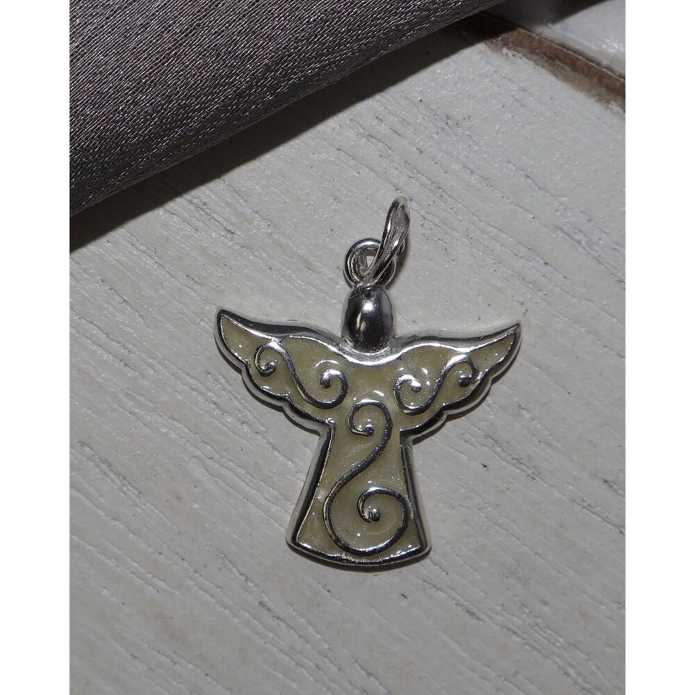 SU Angel Sterling Enamel Charm 1G / 0.7in